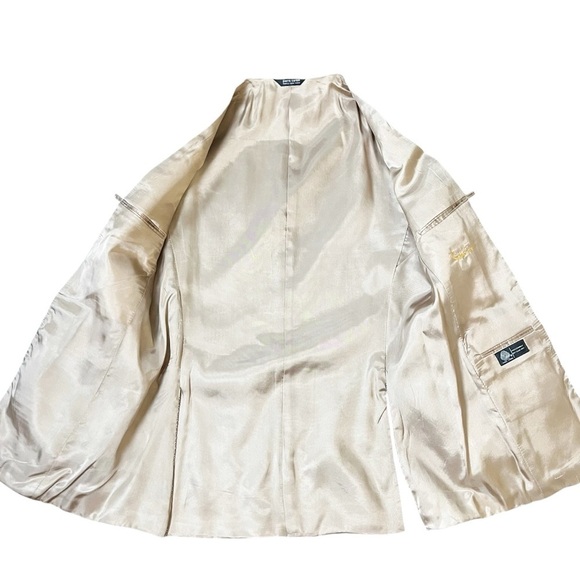 Vintage Pierre Cardin Sport Coat Blazer Size 44R Tan Wool Two Button Union Made - Picture 9 of 13